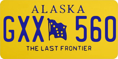 AK license plate GXX560