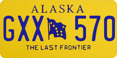 AK license plate GXX570