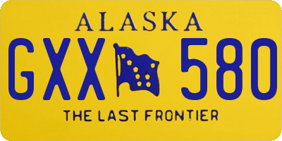 AK license plate GXX580