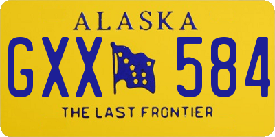 AK license plate GXX584