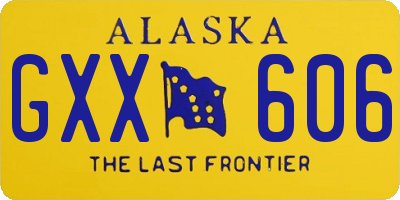 AK license plate GXX606