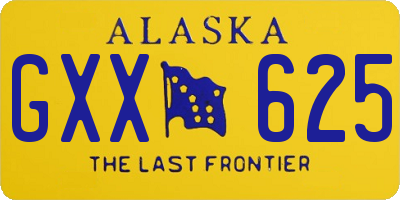 AK license plate GXX625
