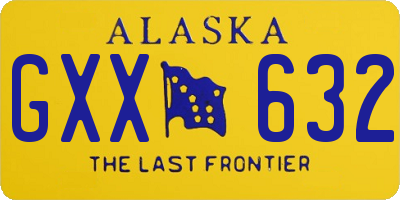 AK license plate GXX632