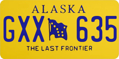 AK license plate GXX635
