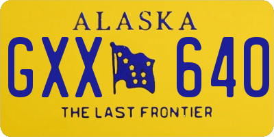 AK license plate GXX640