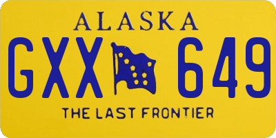 AK license plate GXX649