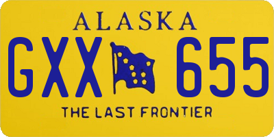 AK license plate GXX655