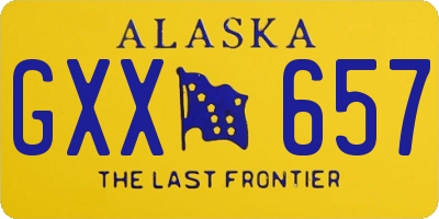 AK license plate GXX657