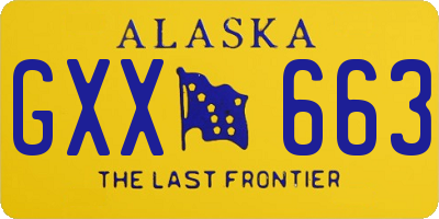 AK license plate GXX663