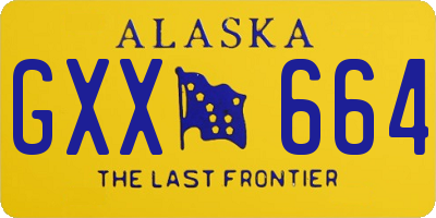 AK license plate GXX664