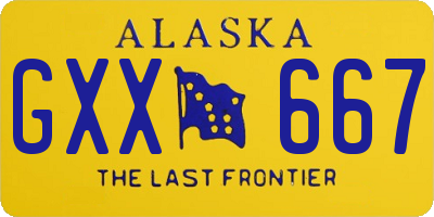 AK license plate GXX667