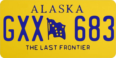 AK license plate GXX683