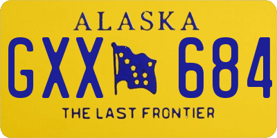 AK license plate GXX684