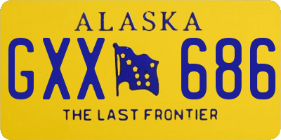 AK license plate GXX686