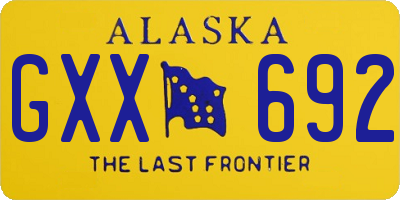 AK license plate GXX692