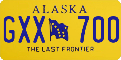 AK license plate GXX700
