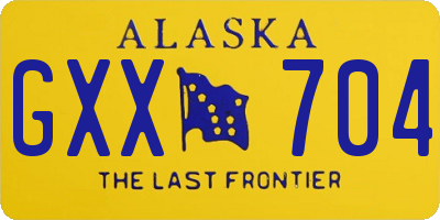 AK license plate GXX704