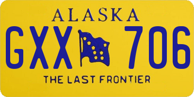 AK license plate GXX706