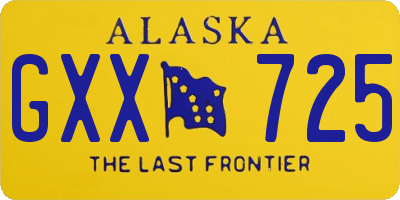 AK license plate GXX725
