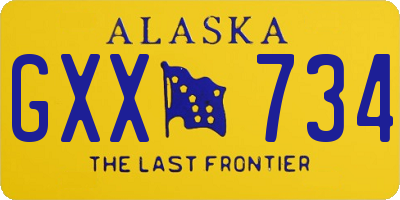 AK license plate GXX734