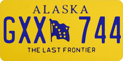 AK license plate GXX744