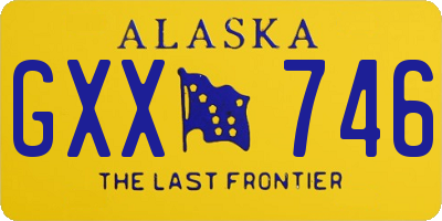 AK license plate GXX746