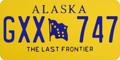 AK license plate GXX747