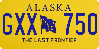 AK license plate GXX750