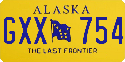 AK license plate GXX754