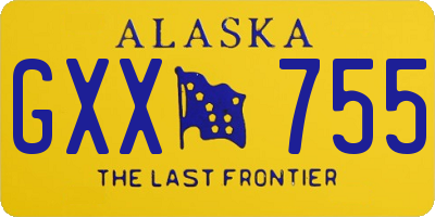 AK license plate GXX755