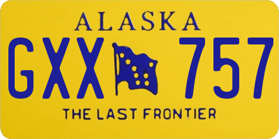 AK license plate GXX757