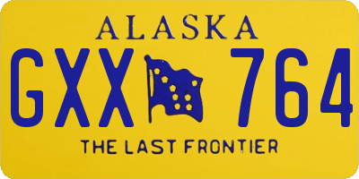 AK license plate GXX764