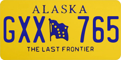 AK license plate GXX765