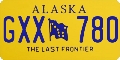 AK license plate GXX780
