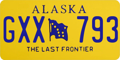 AK license plate GXX793
