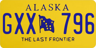 AK license plate GXX796