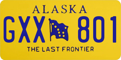 AK license plate GXX801