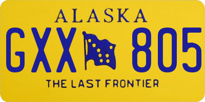 AK license plate GXX805