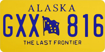 AK license plate GXX816