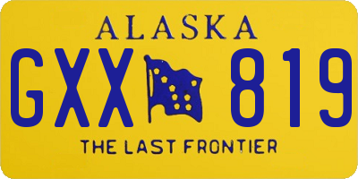 AK license plate GXX819