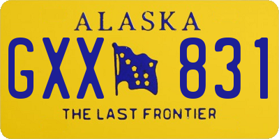 AK license plate GXX831