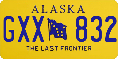 AK license plate GXX832