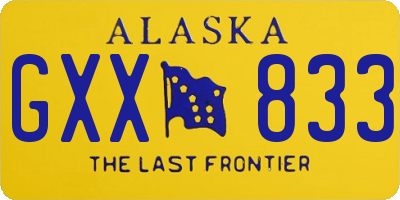 AK license plate GXX833