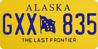 AK license plate GXX835