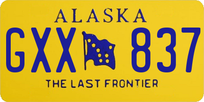 AK license plate GXX837