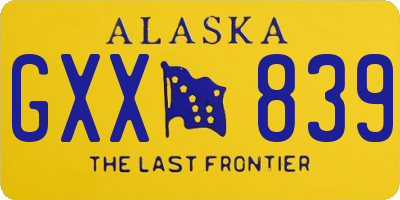 AK license plate GXX839