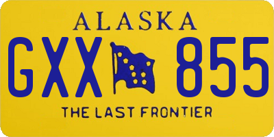 AK license plate GXX855