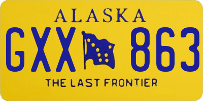 AK license plate GXX863