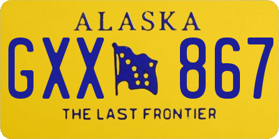 AK license plate GXX867