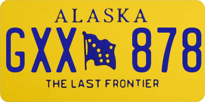 AK license plate GXX878